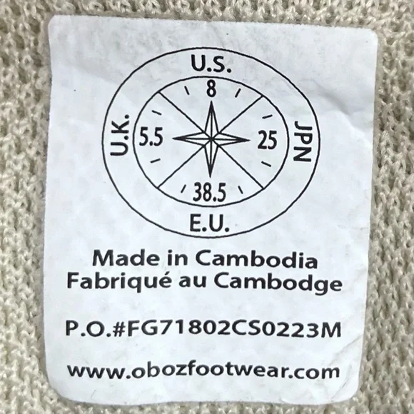 Oboz Women’s Size 8.0 Ousel Low Leather Athletic Hiking Shoes Taupe Light Gray - Picture 11 of 11